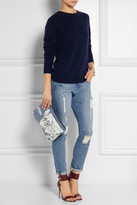 Thumbnail for your product : McQ Tech denim and printed twill clutch