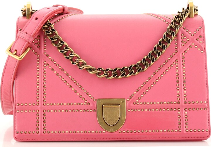 Christian Dior Diorama Flap Bag Studded Leather Medium ShopStyle