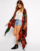 Thumbnail for your product : Kiss The Sky Blanket Cape In Aztec Pattern