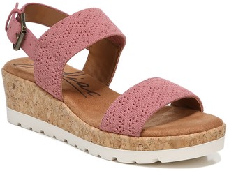 blush colored wedge sandals