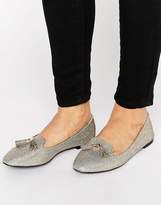 Thumbnail for your product : London Rebel Tassel Trim Slipper Shoes