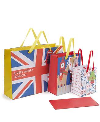 Marks and Spencer London Themed Christmas Gift Bags Pack of 3 with Tissue Paper
