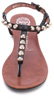 Thumbnail for your product : Jeffrey Campbell Mystic Studded Thong Sandals