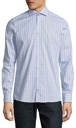Pure Slim-Fit Cotton Checkered Sport Shirt