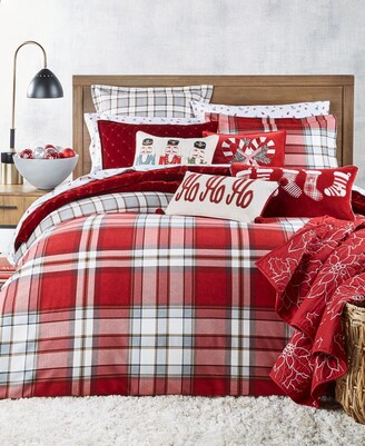 Martha Stewart Collection Holiday Flannel Red Plaid Comforter, Full/Queen,  Created for Macy's - ShopStyle