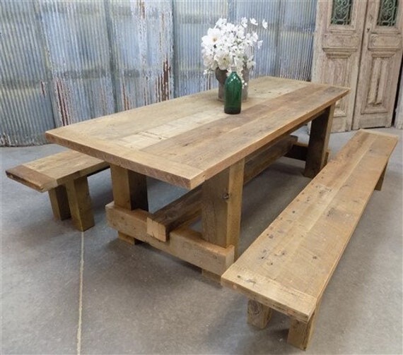 Etsy 6' Amish Pine Harvest 4 Leg Table, Custom Made To Order, Rustic Farmhouse