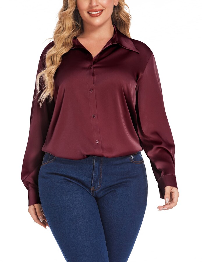 Long Sleeve Shirt Women,Women's Long Sleeve T Shirt Crew Neck Solid Loose Fit Casual Tops Comfy Tunic Blouses Shirts 