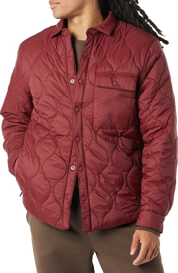 Mens Burgundy Quilted Jacket | Shop the world's largest collection 