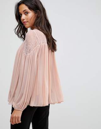 French Connection Lassia Lace Tie Blouse