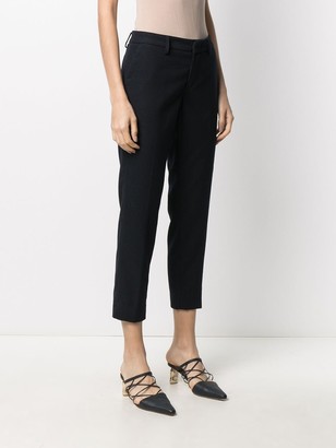 Fay Cropped Check Pattern Trousers