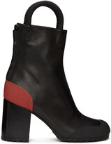 Thumbnail for your product : Random Identities Black & Red Worker Boots
