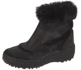 Thumbnail for your product : Oscar Tiye Ponyhair Faux Fur Trim Snow Boots Black