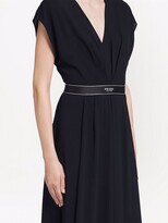 Thumbnail for your product : Prada logo-belt V-neck dress