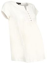 Thumbnail for your product : New Look Maternity White Lace Placket T-Shirt