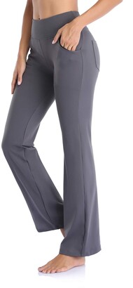 Women Bootcut Yoga Pants Stretchy Sports Fitness Workout Cargo
