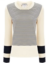 Thumbnail for your product : Charles Anastase Navy Cotton Stripe Becassine Top