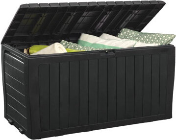 PET SUPPLY PLUS INC Marvel Plus 71 Gallon Resin Deck Box Organization And Storage For Patio Storage Box Outdoor Cushions Throw Pillows Garden Tools And Pool Accessories