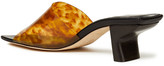 Thumbnail for your product : Bzees By Far Lily Tortoiseshell-print Pvc And Leather Mules