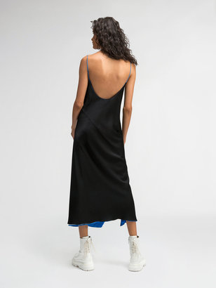 DKNY Reversible V-Neck Slip Dress