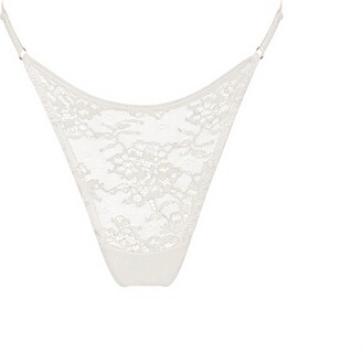 Ivory Rose Curve bridal lace and spot mesh bra in white