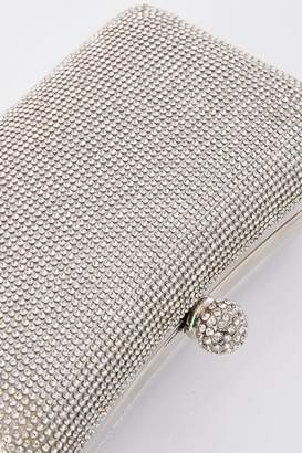 Quiz Silver Diamante Box Bag