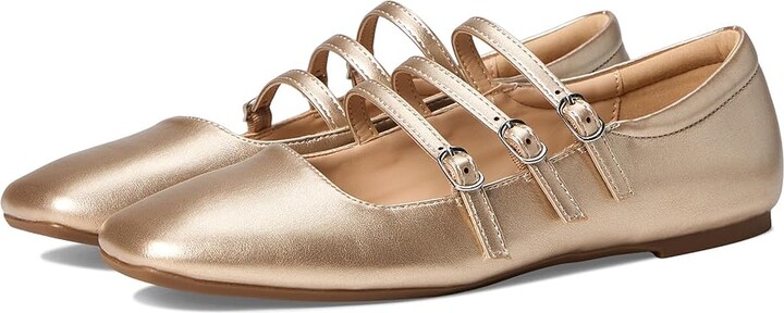 Journee Collection Darlin Women's Dress Flat Shoes Gold : 6.5 W, Faux Leather