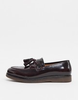 Thumbnail for your product : H By Hudson calne loafers in hi shine burgundy