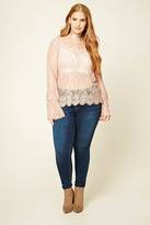Thumbnail for your product : Forever 21 FOREVER 21+ Plus Size Lace Bell-Sleeve Top