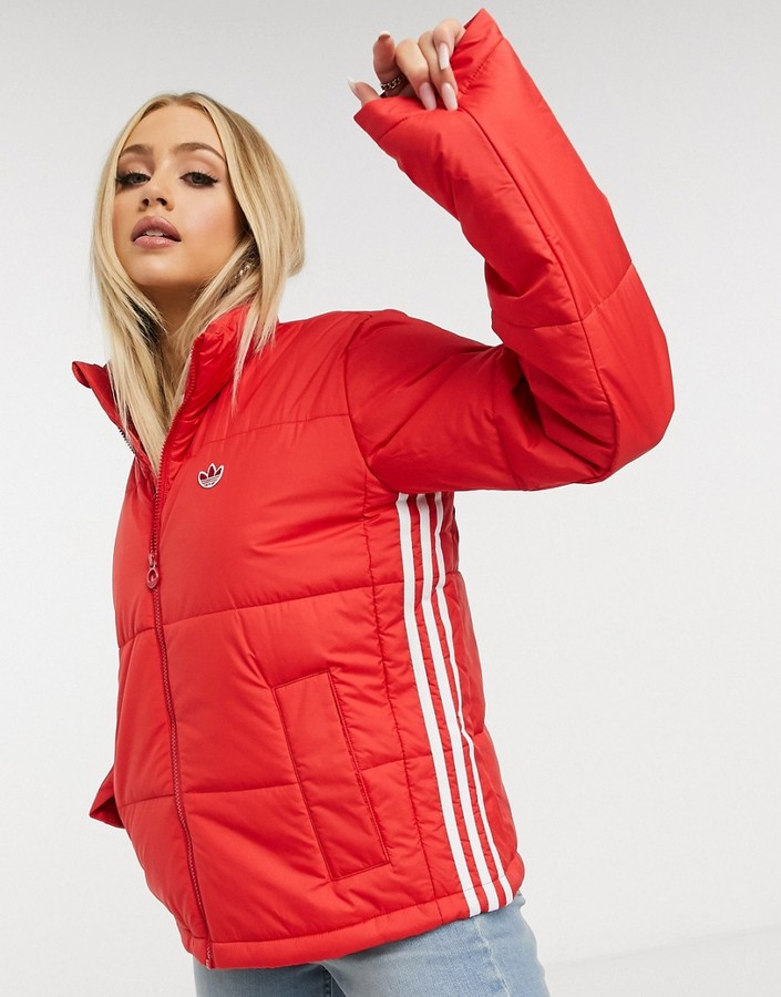 Womens Red Adidas Jacket | Shop the world's largest collection of fashion |  ShopStyle UK