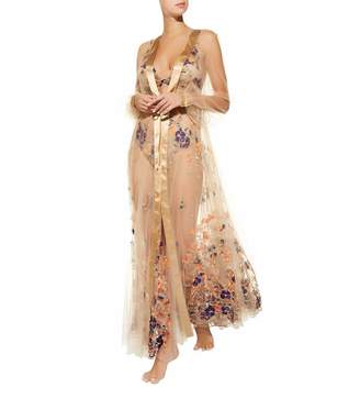 I.D. Sarrieri Embroidered Long Robe