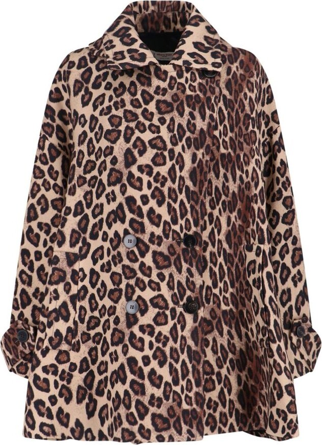 Alberto Biani Turn-Up Cuffs Printed Coat
