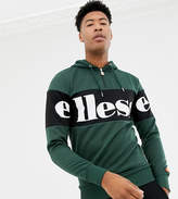 Thumbnail for your product : Ellesse Panel Logo Hoodie With 1/4 Zip In Green