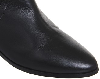 Office Kitty Vintage Slouch Boots Black Leather