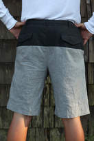 Thumbnail for your product : Yigal Azrouel Cotton Linen Stripe Short in Graphite