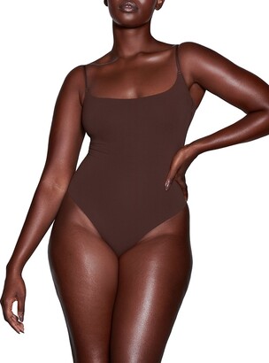 Fits Everybody Cami Thong Bodysuit - Clay
