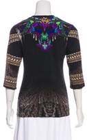 Thumbnail for your product : Just Cavalli Printed Scoop Neck Top