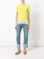Thumbnail for your product : No.21 feather trim T-shirt