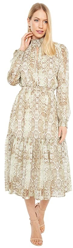 wayf imola tiered midi dress