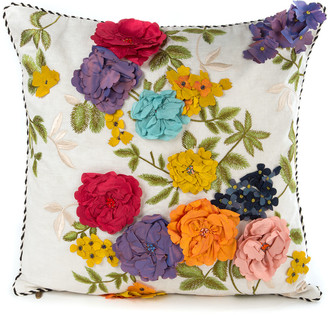 Mackenzie Childs Covent Garden Floral Square Pillow