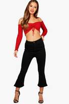 Thumbnail for your product : boohoo Petite Kick Flare Crop Jean