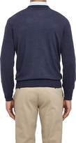 Thumbnail for your product : Brunello Cucinelli Men's Tipped V-neck Sweater - Navy