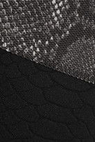 Thumbnail for your product : Christopher Kane Snake-effect stretch-jacquard jersey pencil skirt