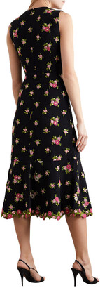 Andrew Gn Embroidered crepe midi dress