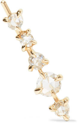 Snow Queen Catbird Gold Diamond Earring - one size