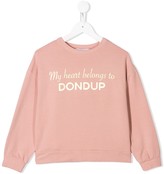 Thumbnail for your product : Dondup Kids My heart sweatshirt