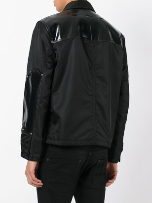 Givenchy faux leather-panelled jacket