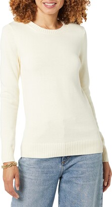 Amazon Essentials Women's 100% Cotton Crewneck Sweater (Available in Plus Size)