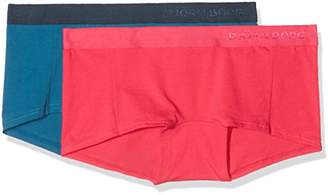 Bjorn Borg Women's Mini Shorts, Seasonal Solids, 2-P Plain Half Slip,(Manufacturer Size:M)