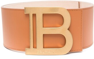 Balmain Logo-Plaque Buckle-Fastening Belt