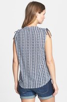 Thumbnail for your product : Lucky Brand Shoulder Tie Print Jersey Top